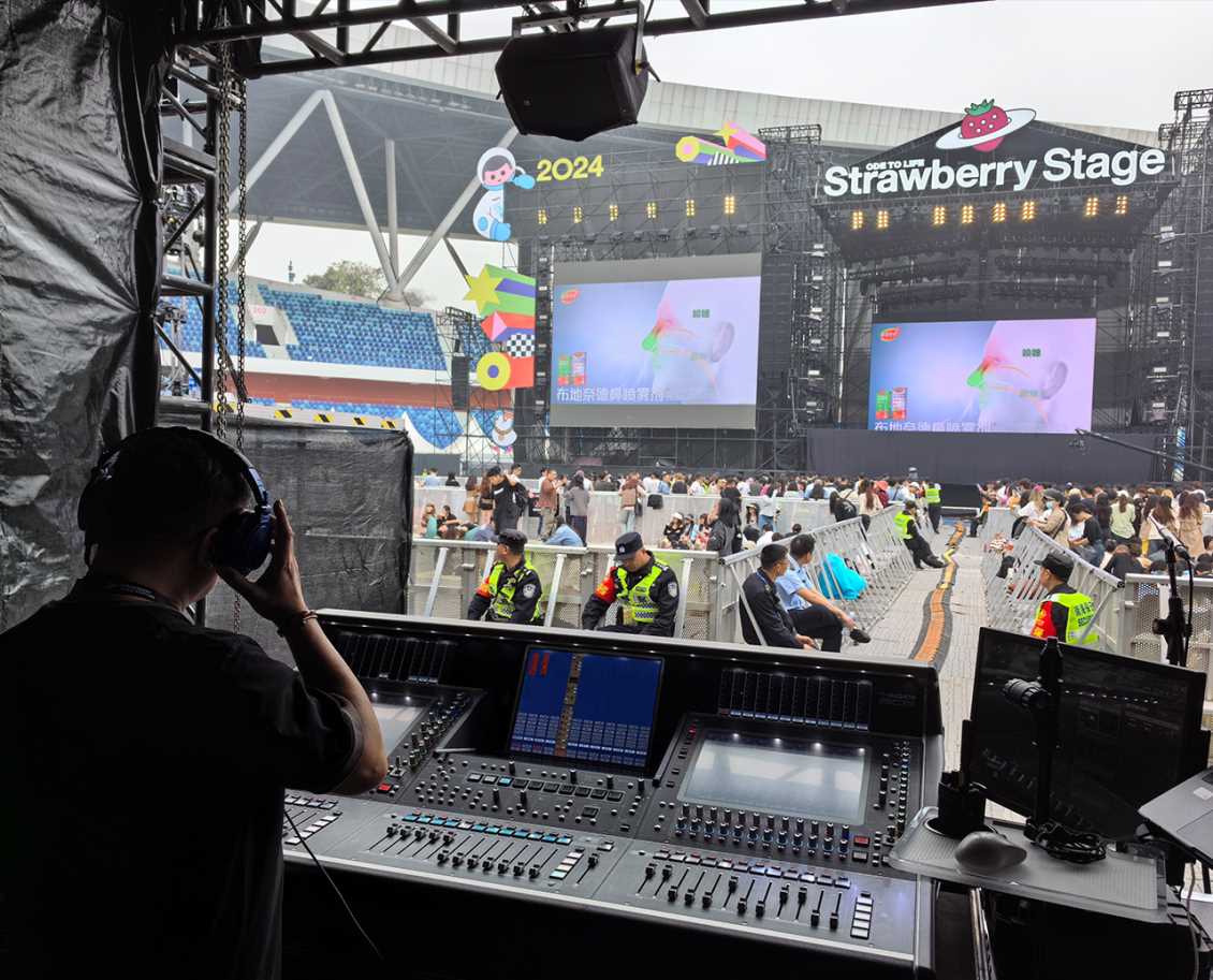 Strawberry Music Festival uses whirlwind AB-8, cable box and other product lines.